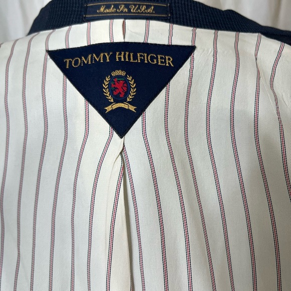 TOMMY HILFIGER MENS SPORTS BLAZER SIZE 43L TWO BUTTON FRONT. - Picture 8 of 11